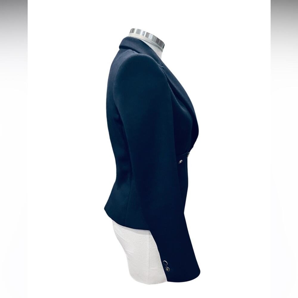 ZARA  Navy Padded Blazer Size XS - Picture 6 of 8
